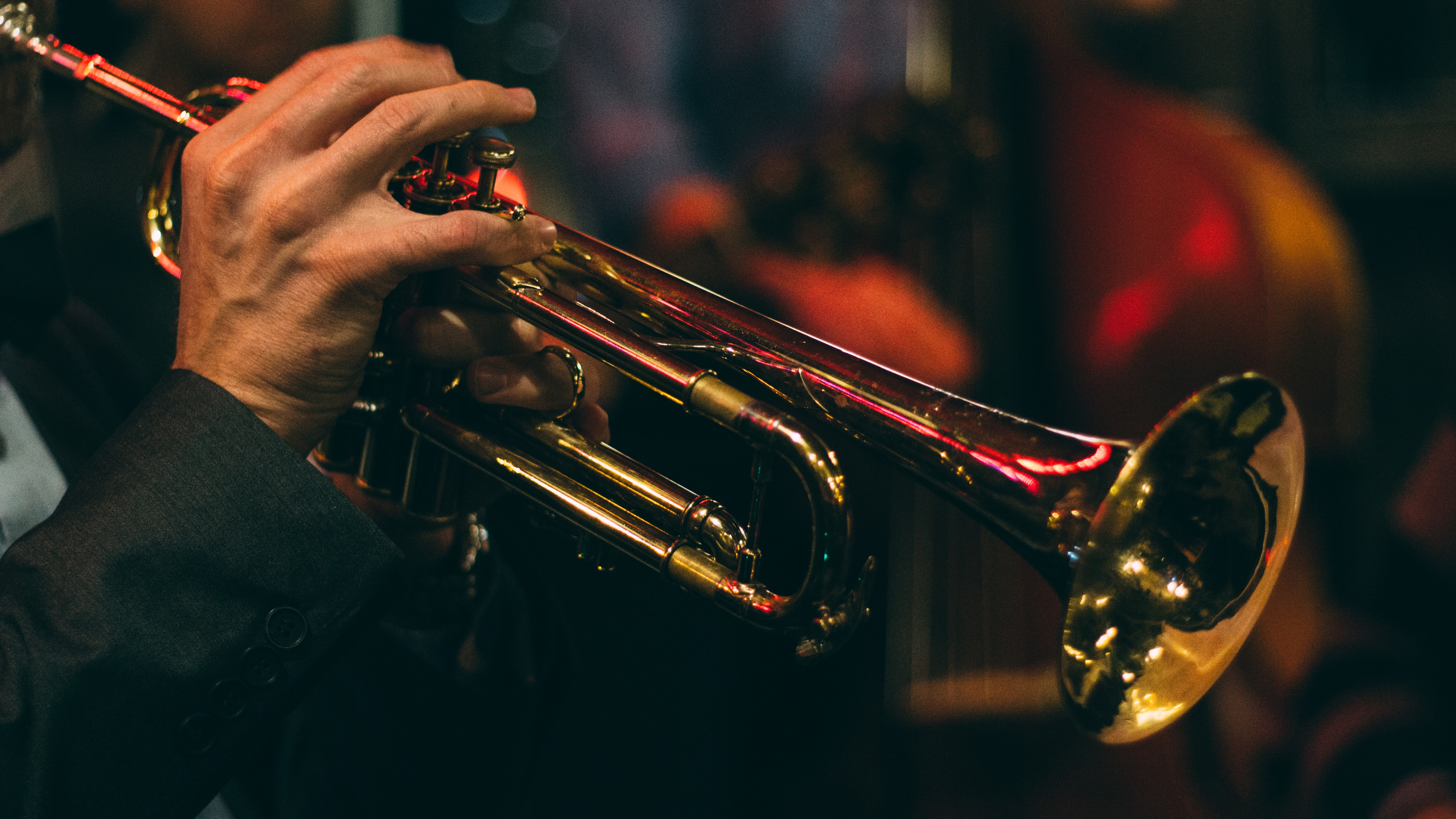 Close-up af trompetspil
